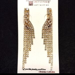 Rhinestone Dangle Earrings NWT